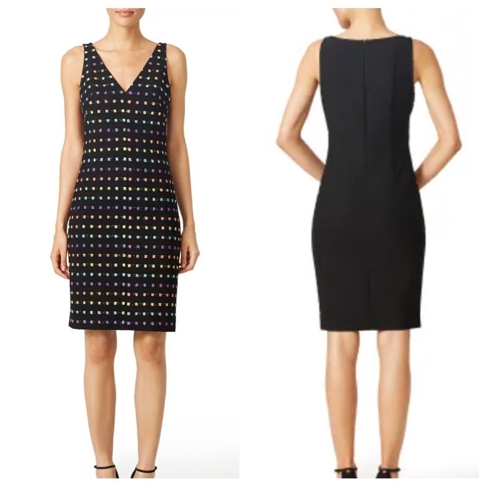 Diane von Furstenberg Minetta multi color sleeveless sheath dress 2